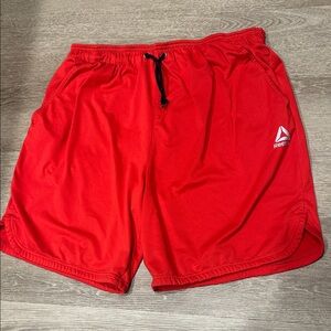 Reebok Men’s Bright Red Athletic Drawstring Shorts